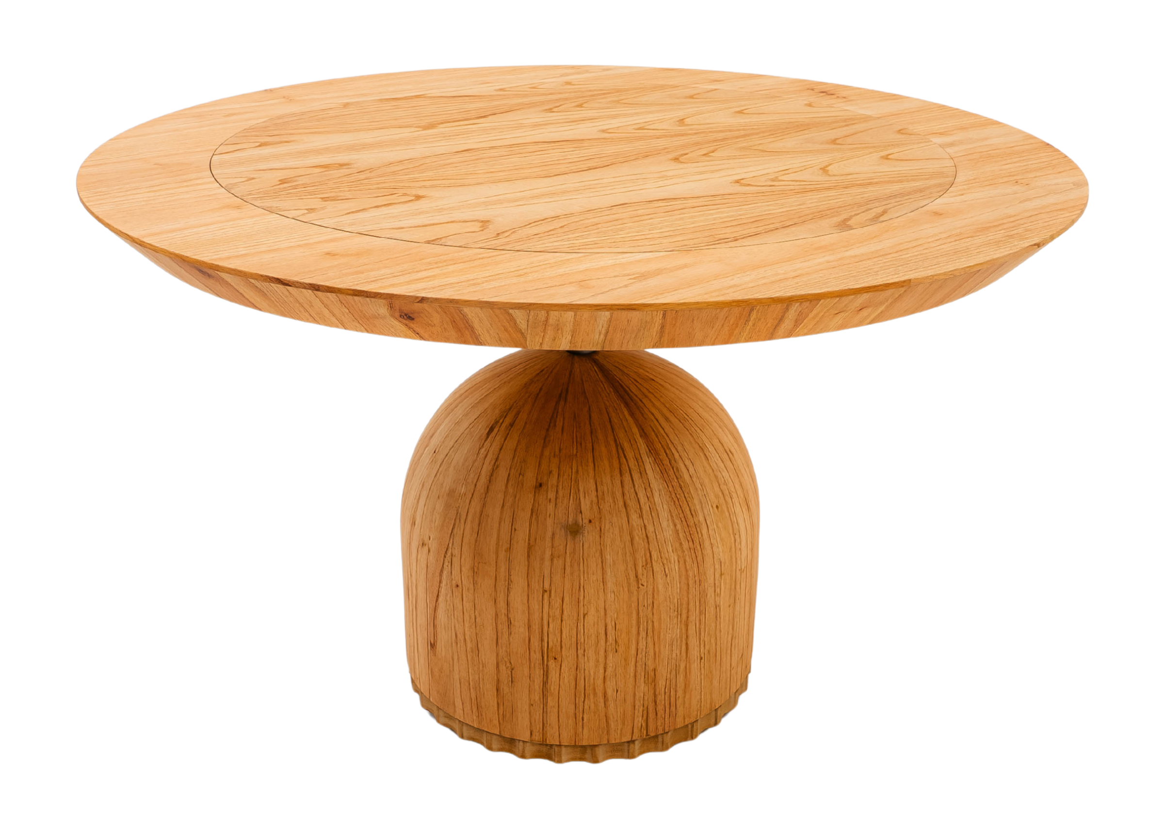 Mesa de carteado Cálice com tampo reverse em madeira laminada nature e acabamento marrom, apresentando design moderno e refinado para espaços contemporâneos.