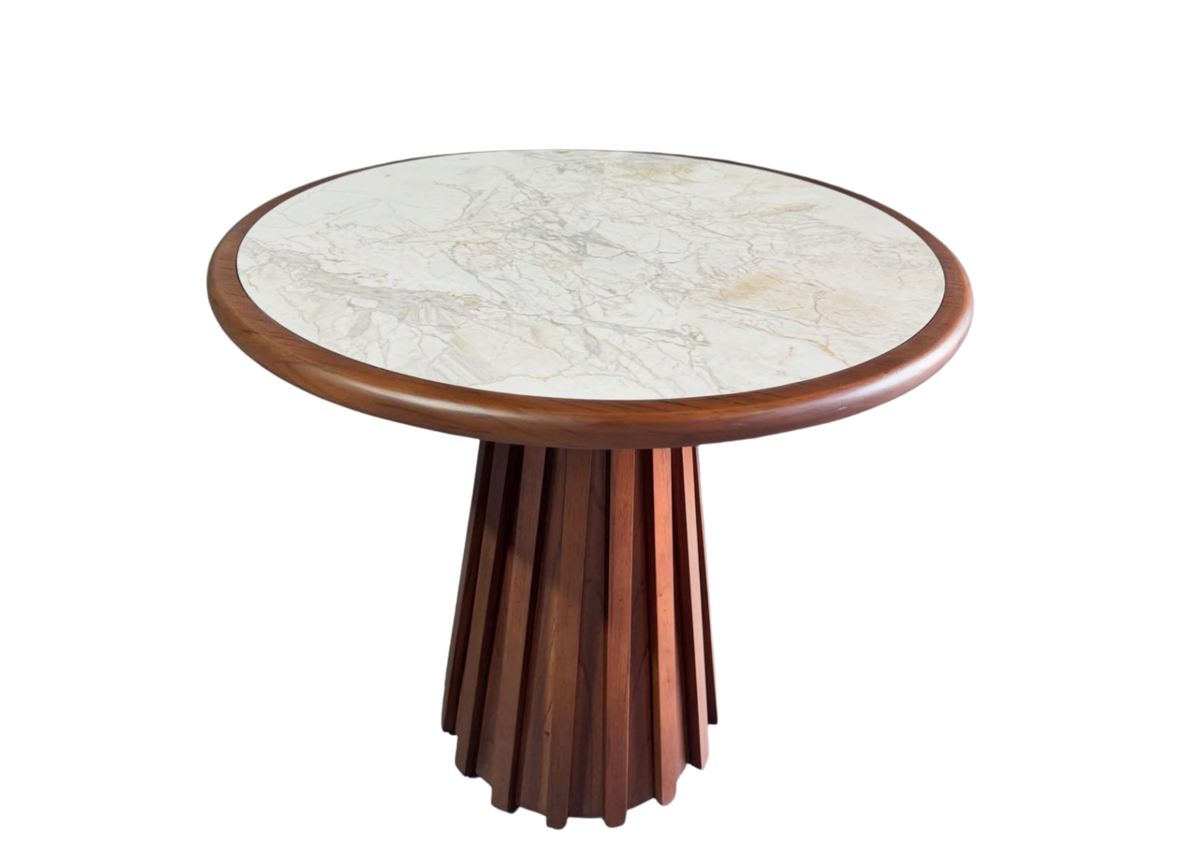Mesa lateral Elite com acabamento laminado e tampo TS, apresentando design sofisticado e elegante, ideal para compor ambientes modernos e refinados.