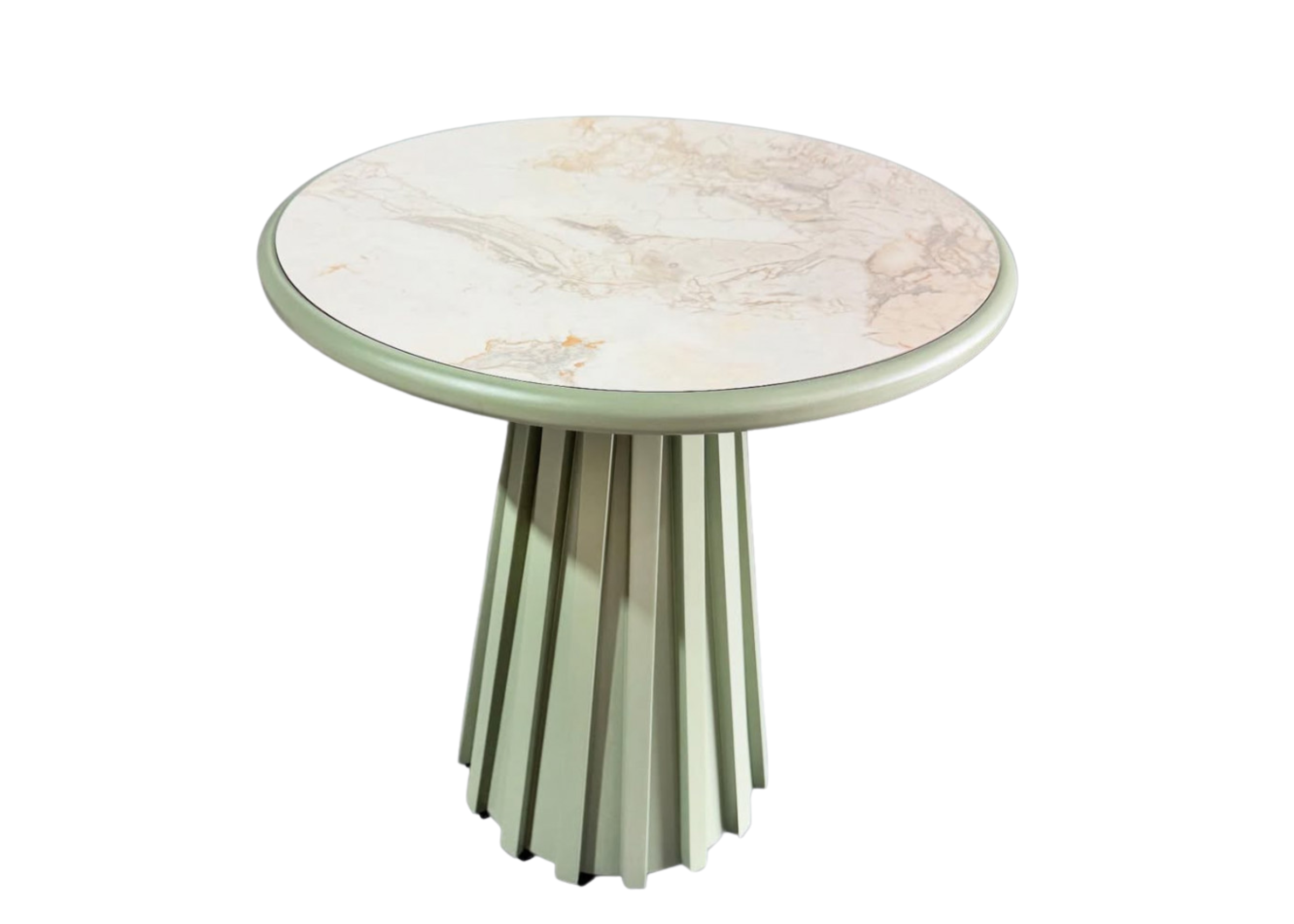 Mesa lateral Elite com tampo TS e base sofisticada, apresentando design elegante e contemporâneo, ideal para compor ambientes modernos e refinados.