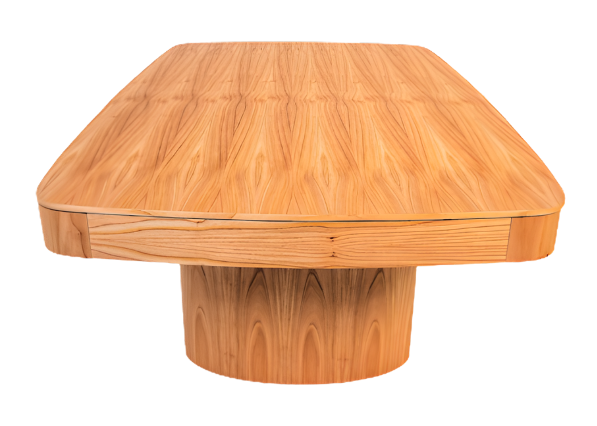 Mesa modelo Dual para sinuca e jantar com acabamento vermelho Ferrari e madeira natural, apresentando design sofisticado e multifuncional para espaços contemporâneos.