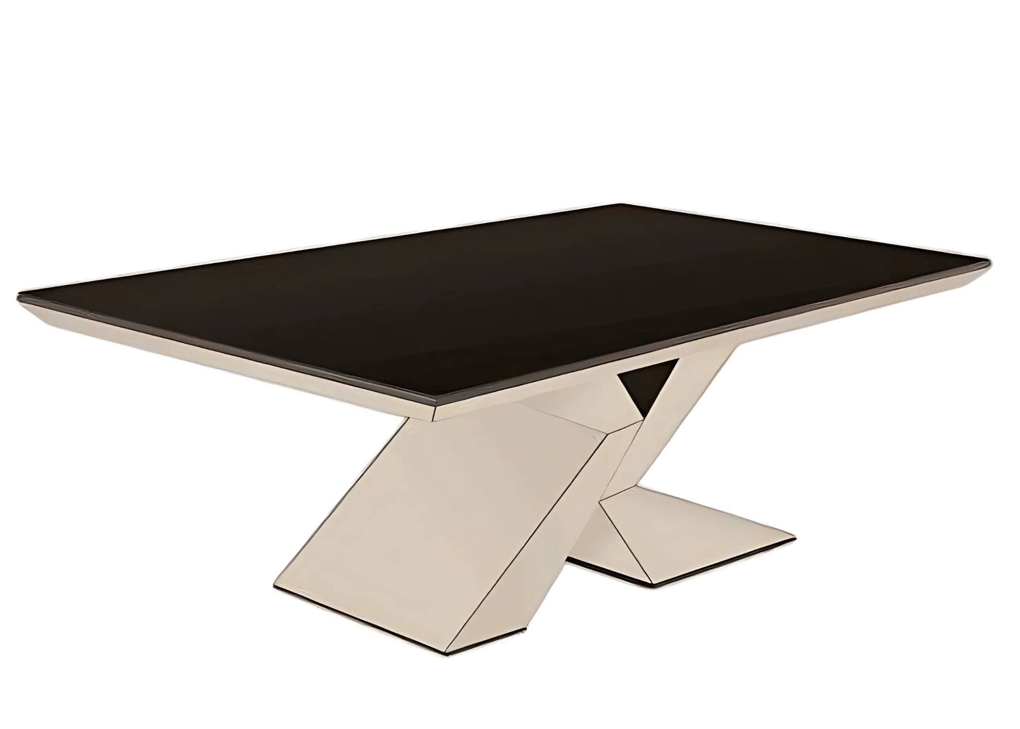 Mesa de jantar Seraphina espelhada com design elegante e sofisticado, ideal para valorizar o ambiente.