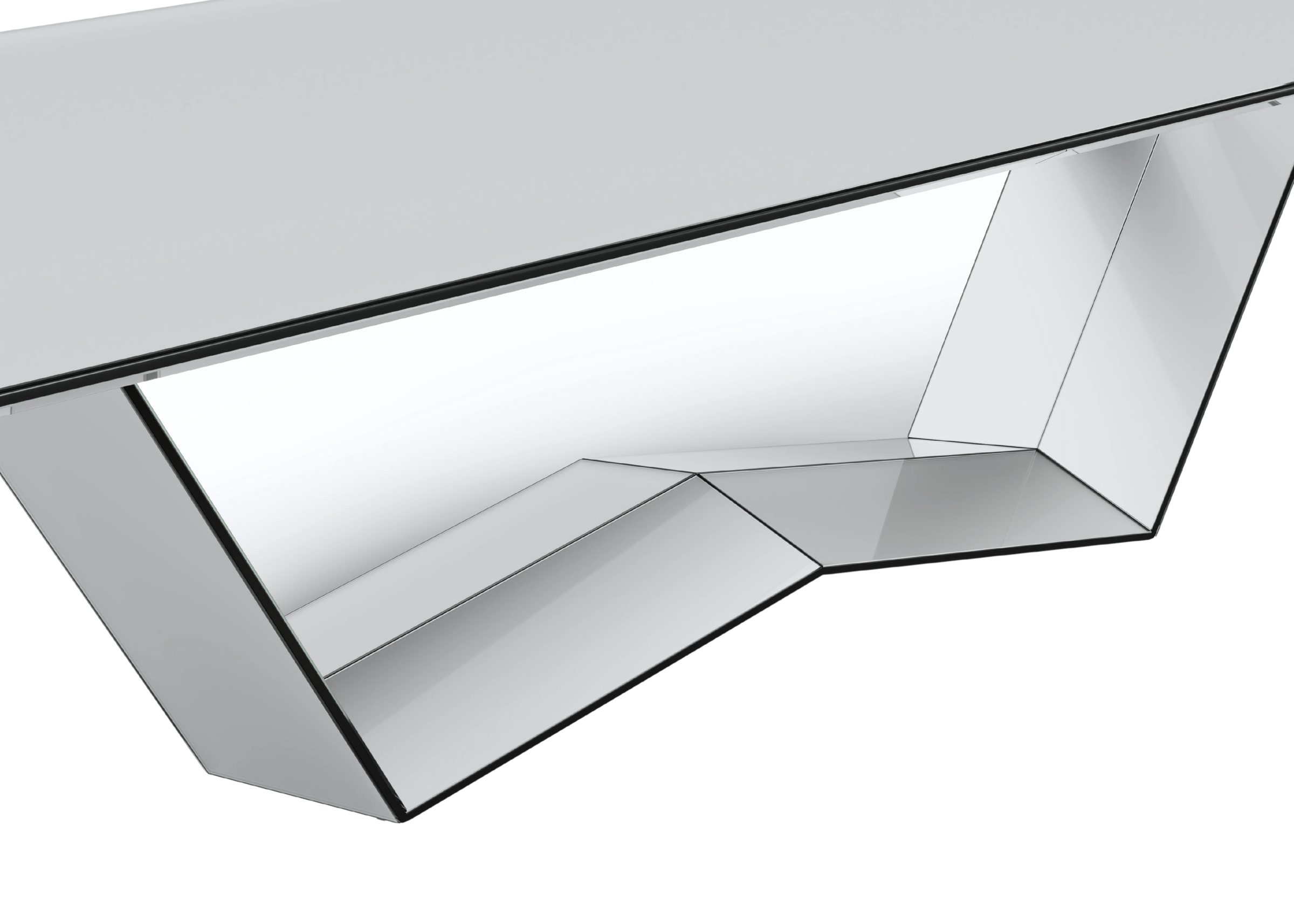 Mesa de jantar Ophelia com detalhes e ângulos sofisticados, valorizando a elegância e o design do ambiente.