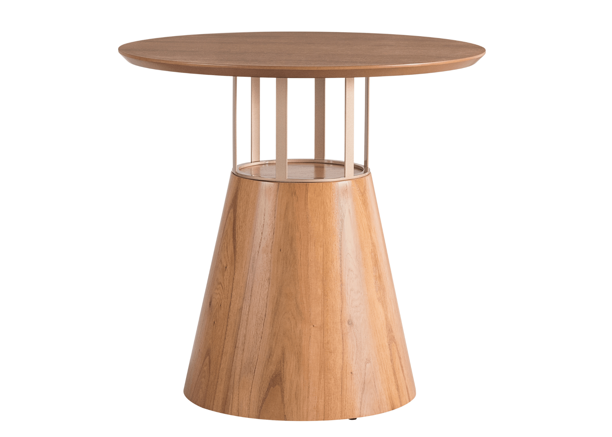 Refeição sofisticada em torno da mesa Lidi, mostrando suas especificidades e durabilidade.