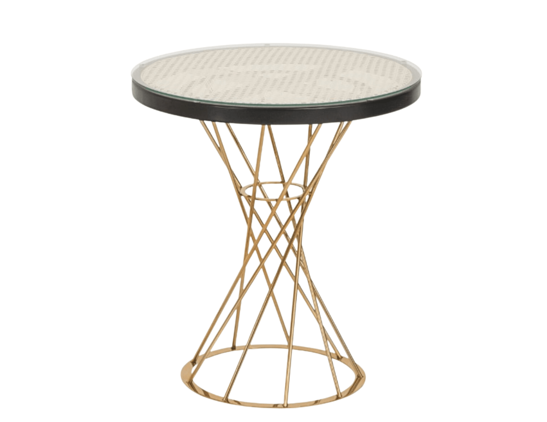 Mesa Lateral Mara com tela: decoração sofisticada para quartos luxuosos.