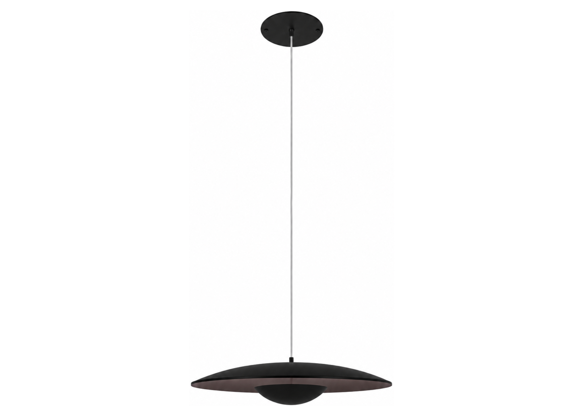 Pendente 5158 com estrutura em metal preto, apresentando design elegante e sofisticado para ambientes modernos.