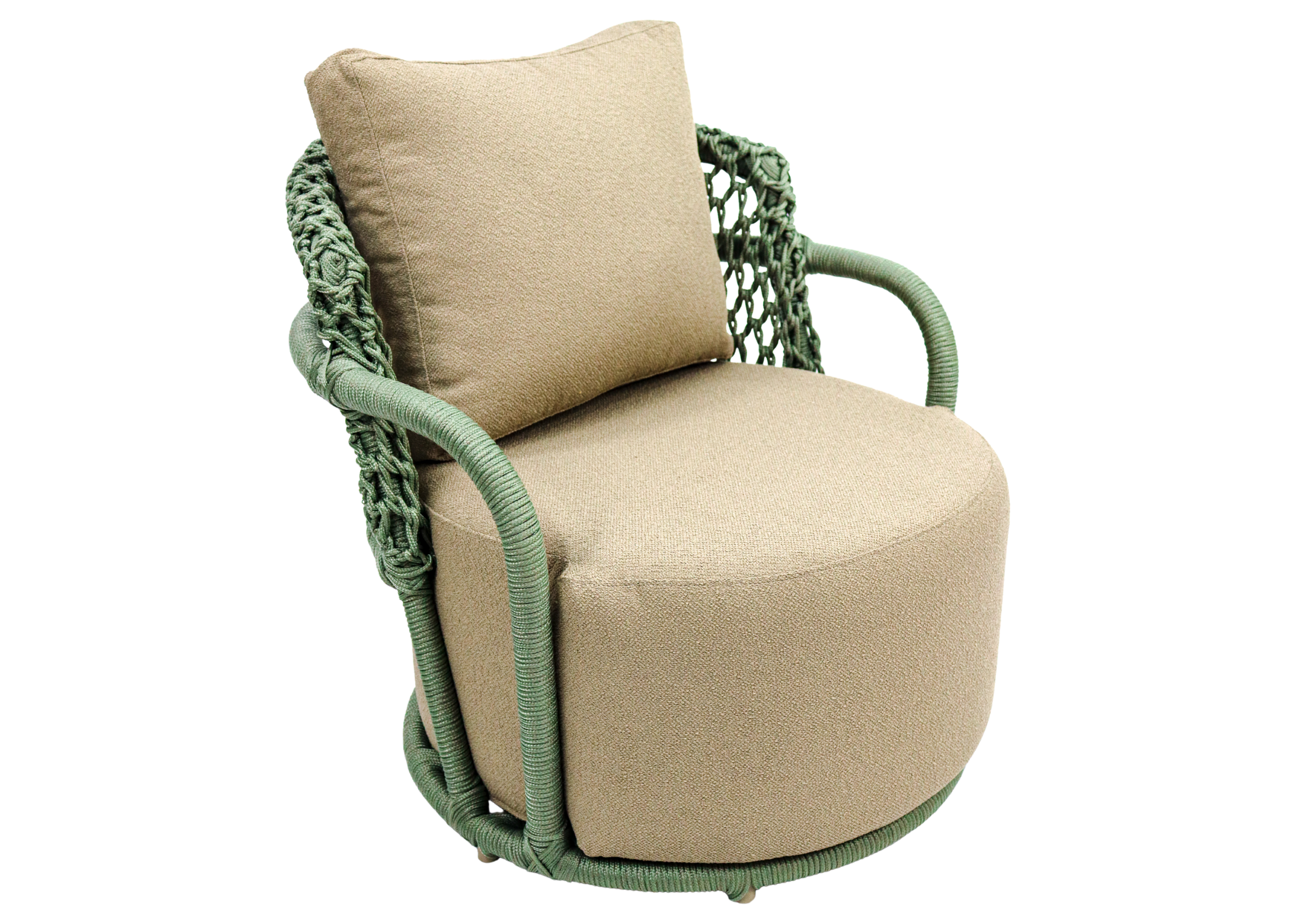 Poltrona para área externa modelo Albany com alumínio pintado e revestimento impermeável. Móvel para uso externo.