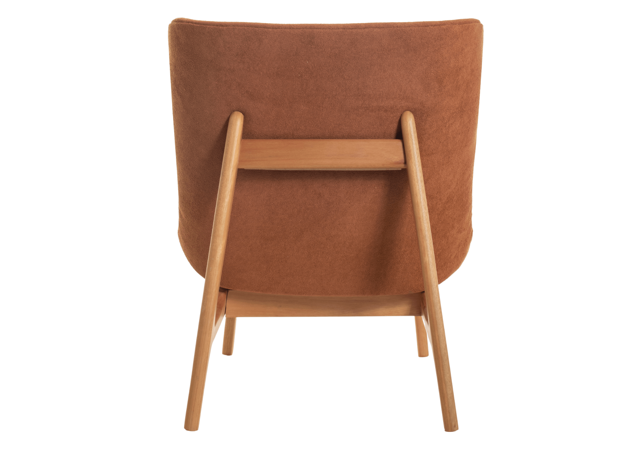 Poltrona estofada modelo Eva com encosto curvo, design luxuoso e sofisticado, ideal para compor ambientes elegantes.