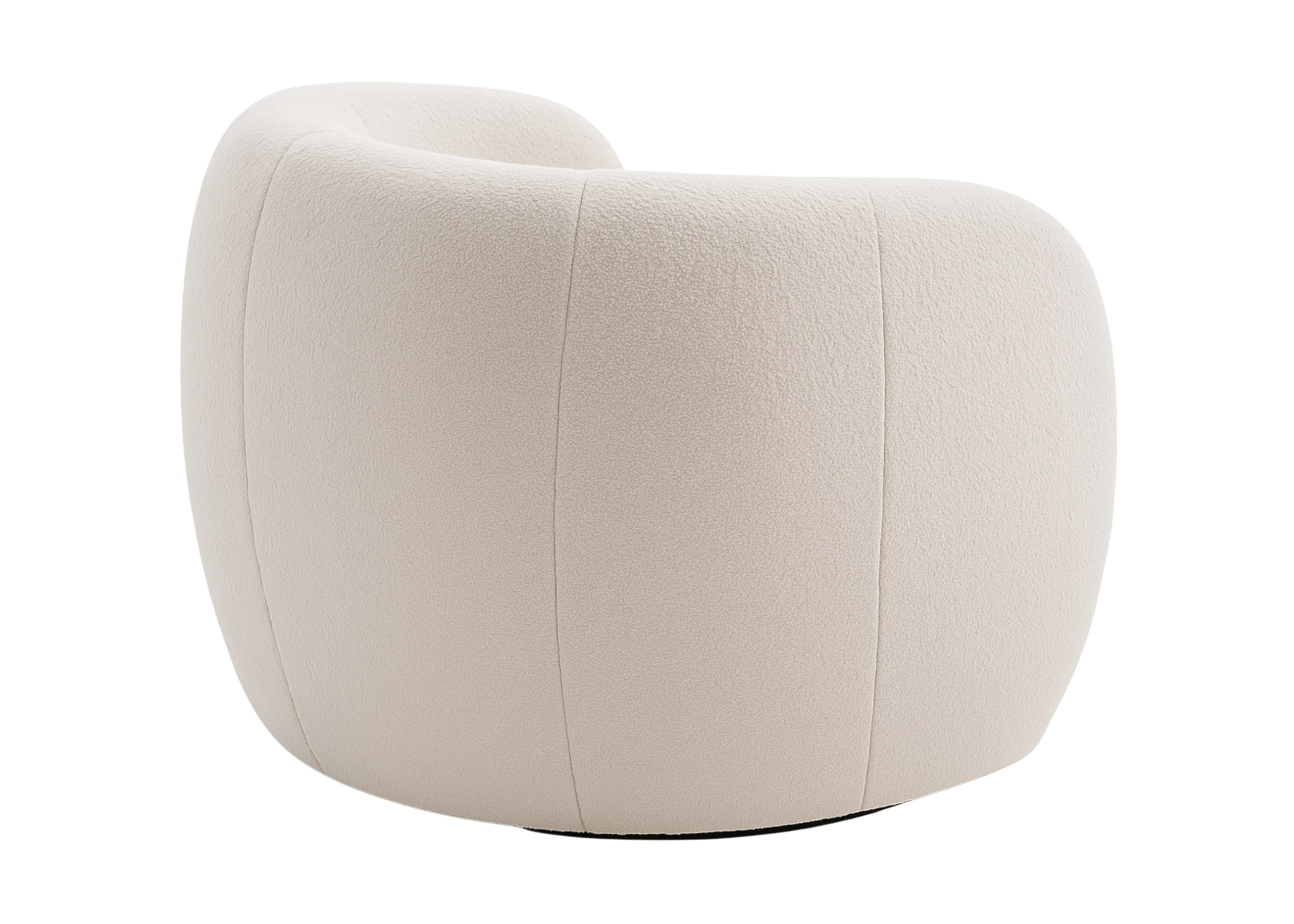 Poltrona giratória de design orgânico, perfeita para compor ambientes modernos e luxuosos.