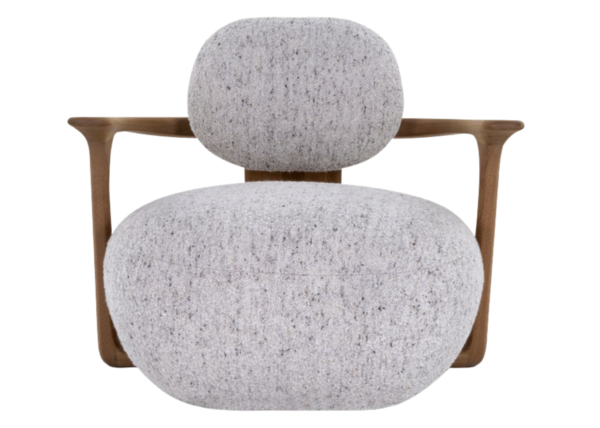 Poltrona Ícone com revestimento em linho, oferecendo conforto, elegância e design atemporal para ambientes sofisticados.