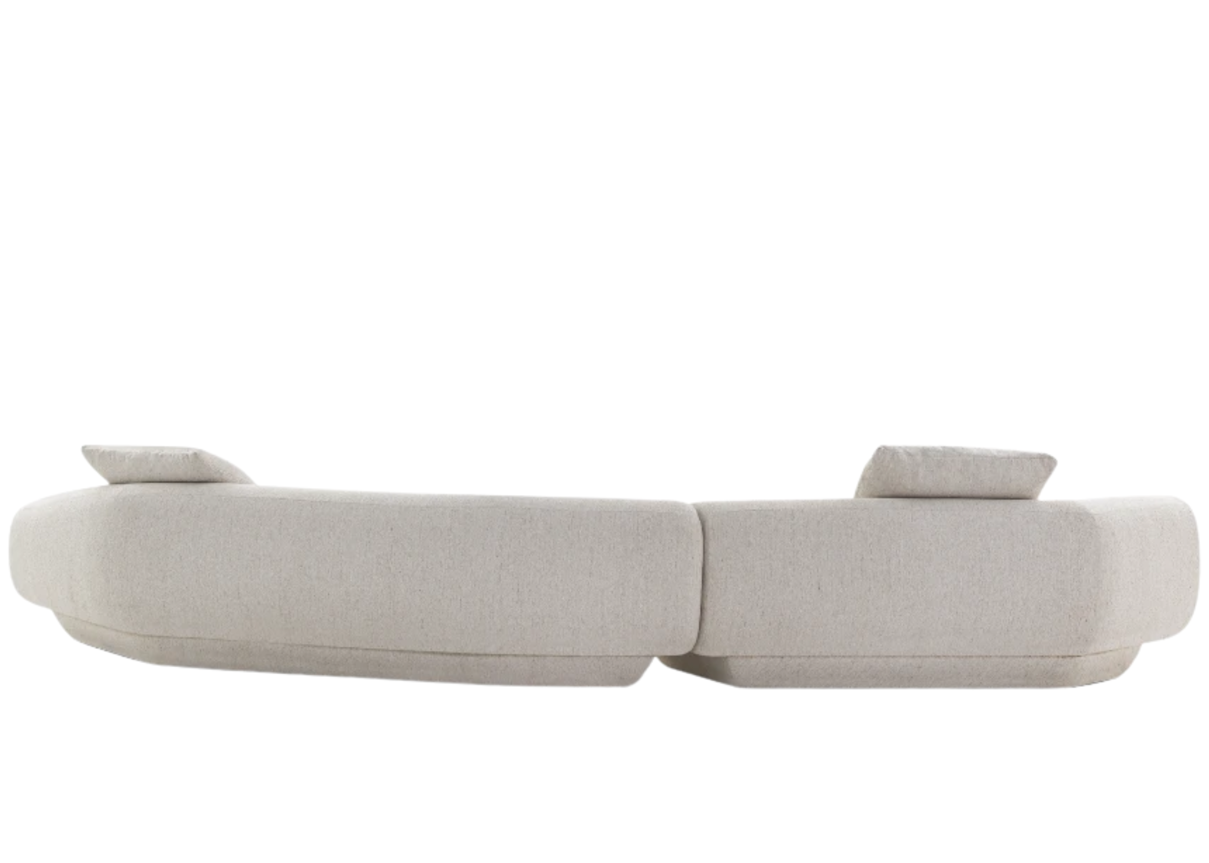 Sofá Átria com detalhes elegantes nas costas, apresentando design sofisticado e contemporâneo, ideal para compor ambientes modernos e refinados.