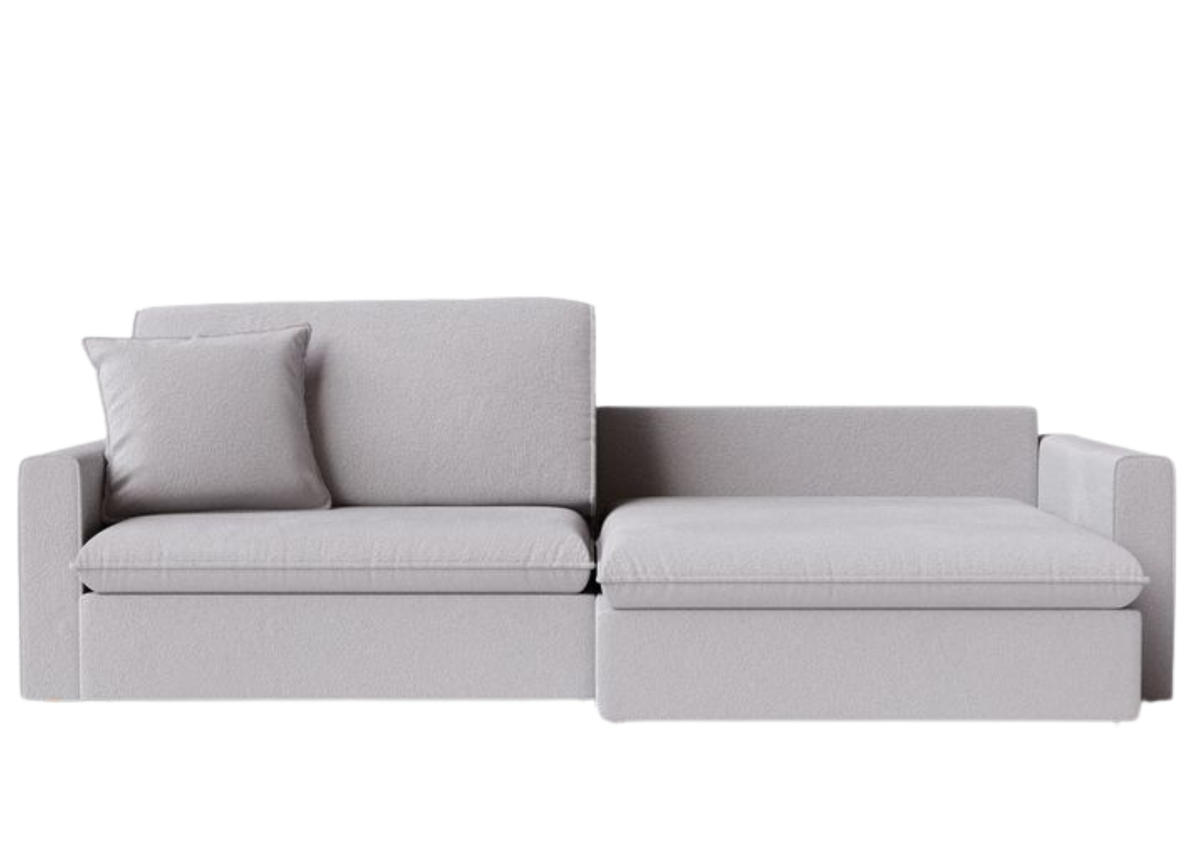 Sofá Lumier reclinável, proporcionando conforto e apresentando design elegante e sofisticado, ideal para compor ambientes modernos e refinados.