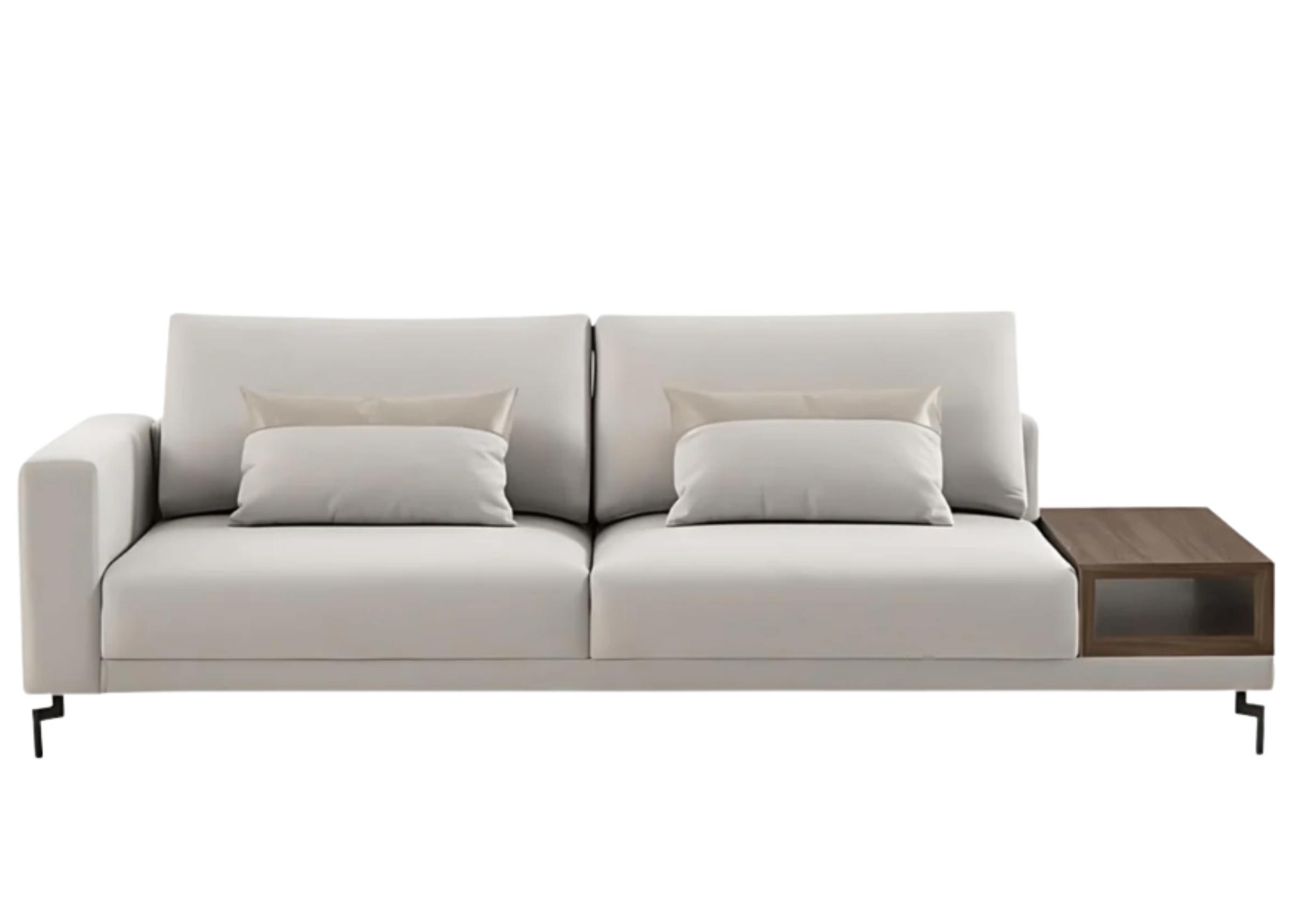 Sofá Lusso de dois lugares com design extraordinário e confortável, ideal para compor ambientes sofisticados e acolhedores.